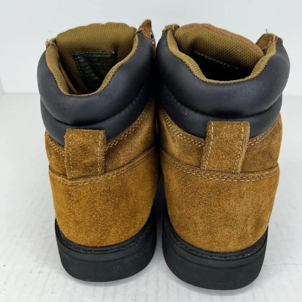 Brahma Mens 28800794 Brown Bravo Waterproof Steel Toe Suede Size 9.5 Work Boots
